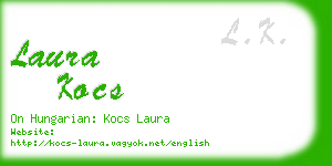 laura kocs business card